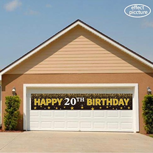 Happy 20th  bday banner - Picture 3 of 7